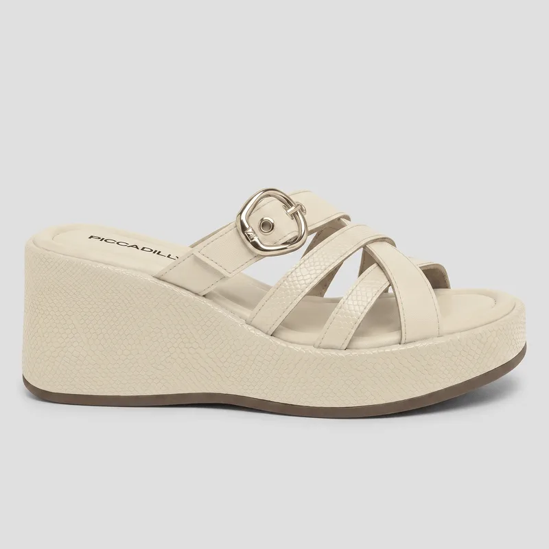 Tamanco Edi Salto Médio Off White 33