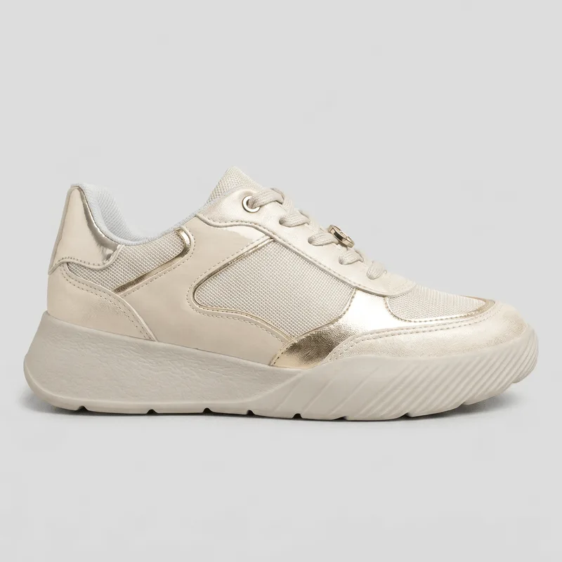 Tênis Fascite Off White com Ouro 38