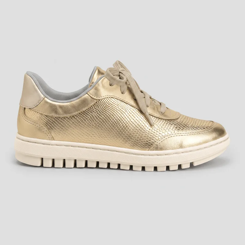 Tênis Franciele Ouro com Off White 37