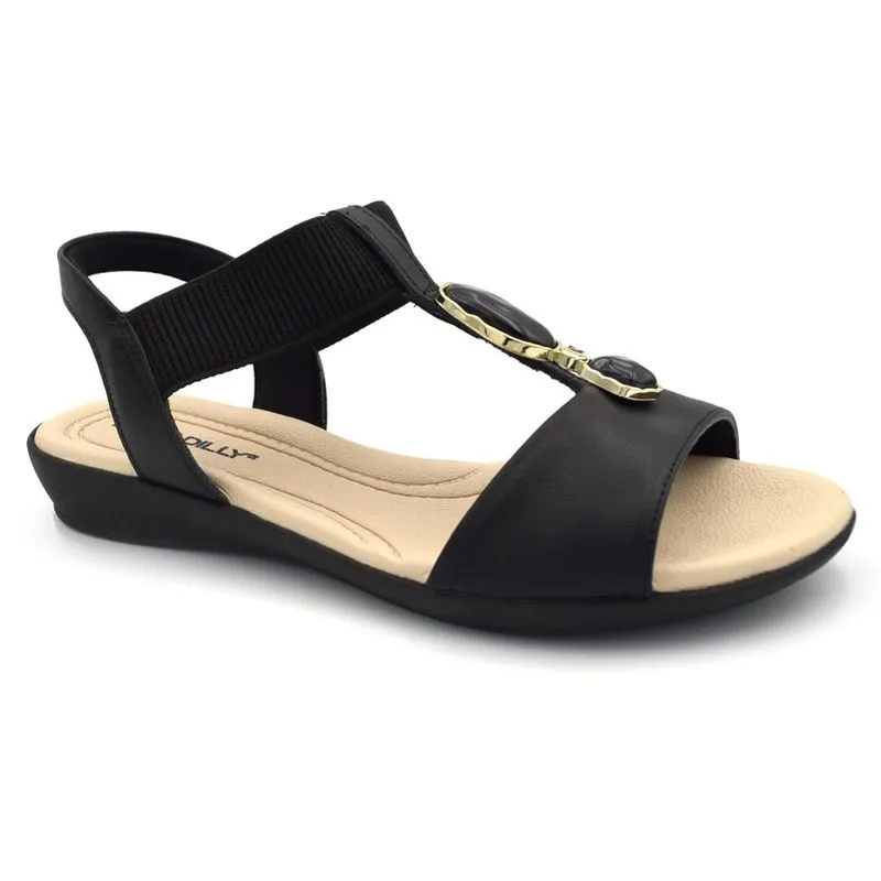 Sandália de Salto Baixo Feminina Piccadilly Preto 500442 40
