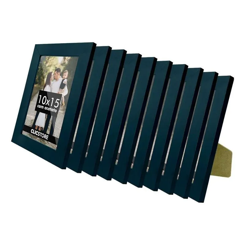 Kit 10 Moldura Porta Retrato 10x15 A6 Mesa Quadro C Acetato