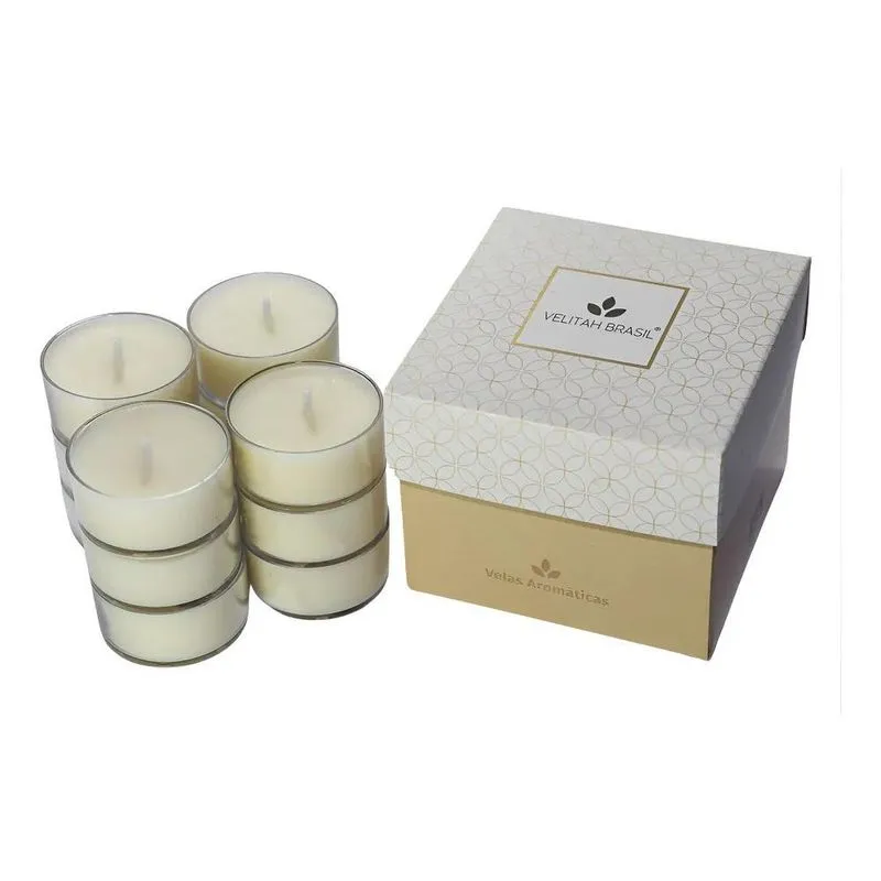 Kit 12 Mini Velas Aromáticas Premium Jasmim C/12 Mini Velas