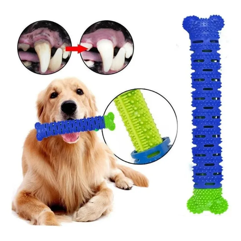2x Osso Mordedor Removedor De Tártaros De Pets Escova Chewbr