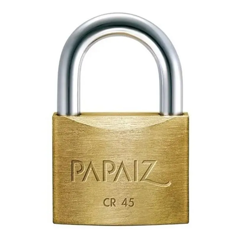 10x Cadeado Papaiz Grande Cr 45mm Latão Maciço 2 Chaves Cor