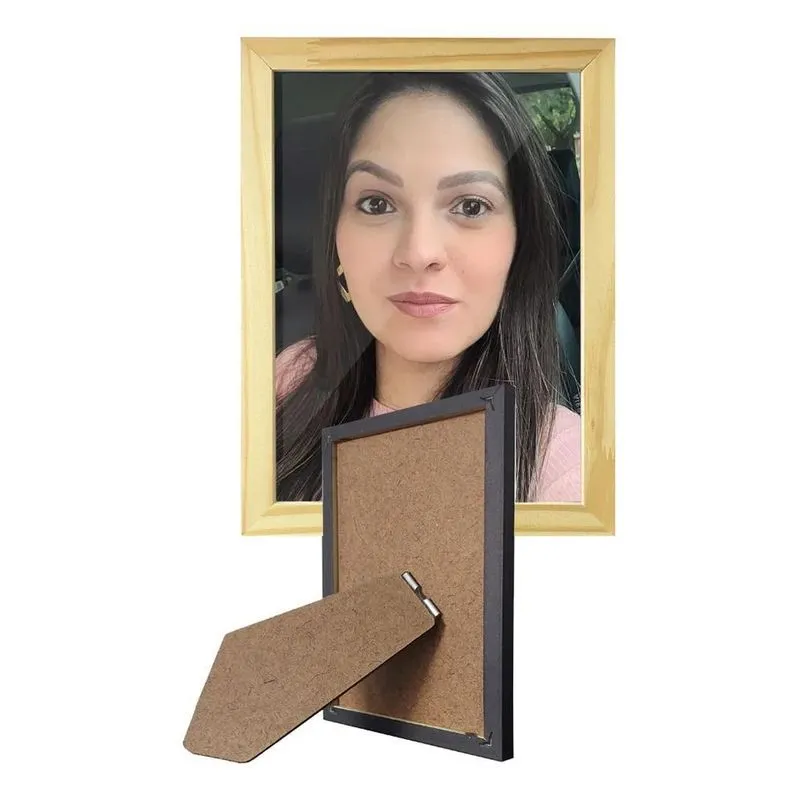 Porta Retrato 10x15 Foto Mesa Vertical Horizont Branco Branc
