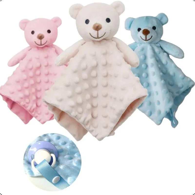 3x Naninha Bebê Prendedor Chupeta Antialérgica Urso Criança