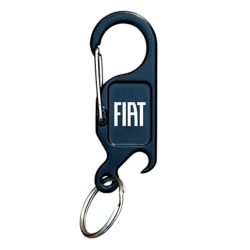 Chaveiro Para Fiat Mosquetão Abridor Preto Fosco - H
