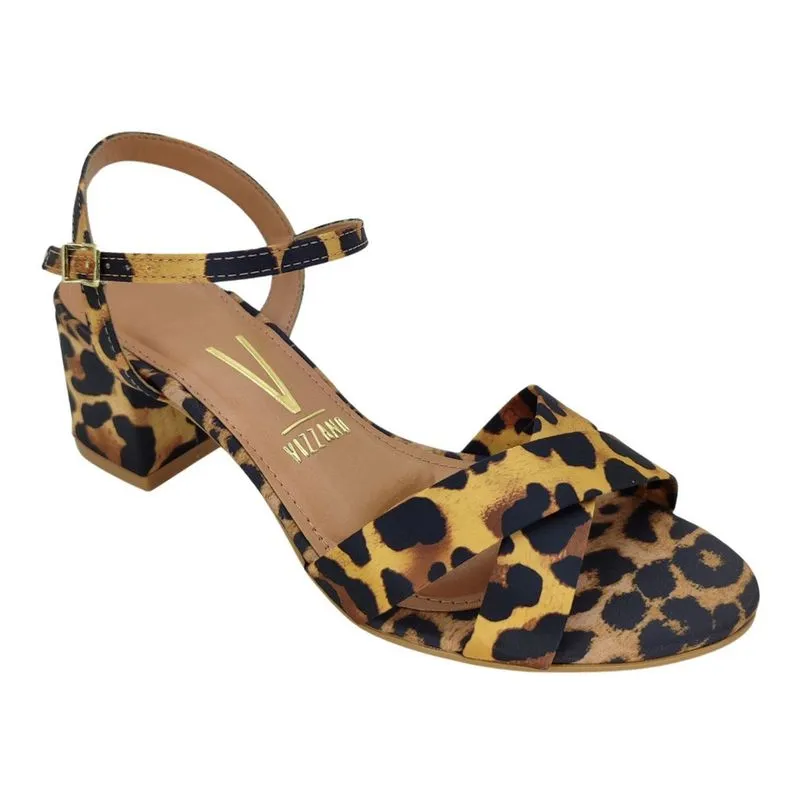 Sandália Vizzano Salto Bloco Onça 62911427 - Feminino