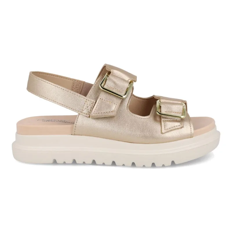 Sandália Casual Modare London Plataforma Feminina Dourada 39