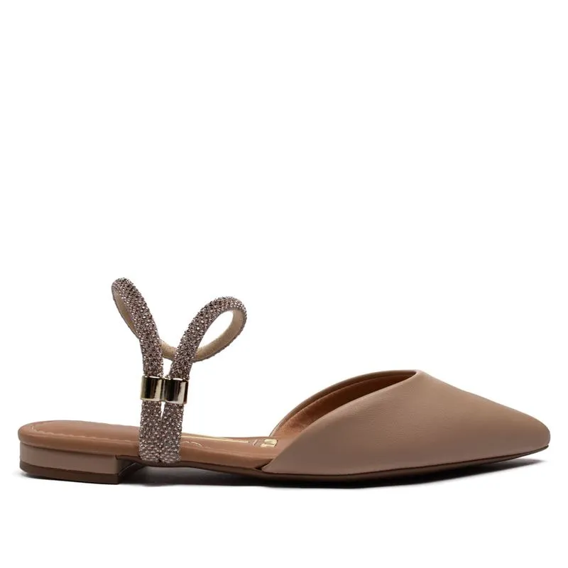 Mule Feminino Vizzano com Tiras de Strass Bege/Rose - 37