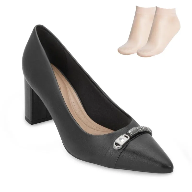Sapato Beira Rio e Meia BR25-42412 36 / Preto/Chumbo