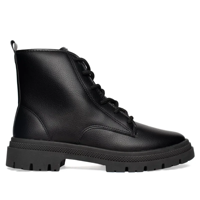Coturno Feminino Moleca com Cadarço Preto - 34