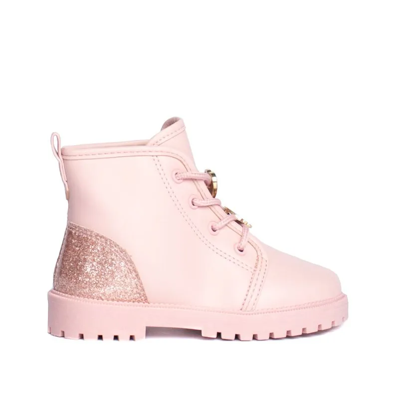 Coturno Infantil Molekinha com Glitter Rosa Claro - 20