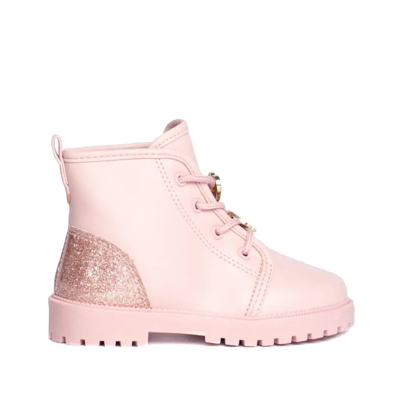 Coturno Infantil Molekinha com Glitter Rosa Claro - 23
