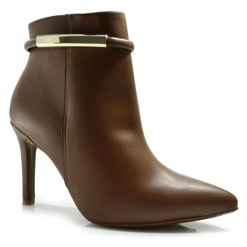 Bota de Cano Curto e Salto Alto Vizzano Marrom 3049.250.23572 36