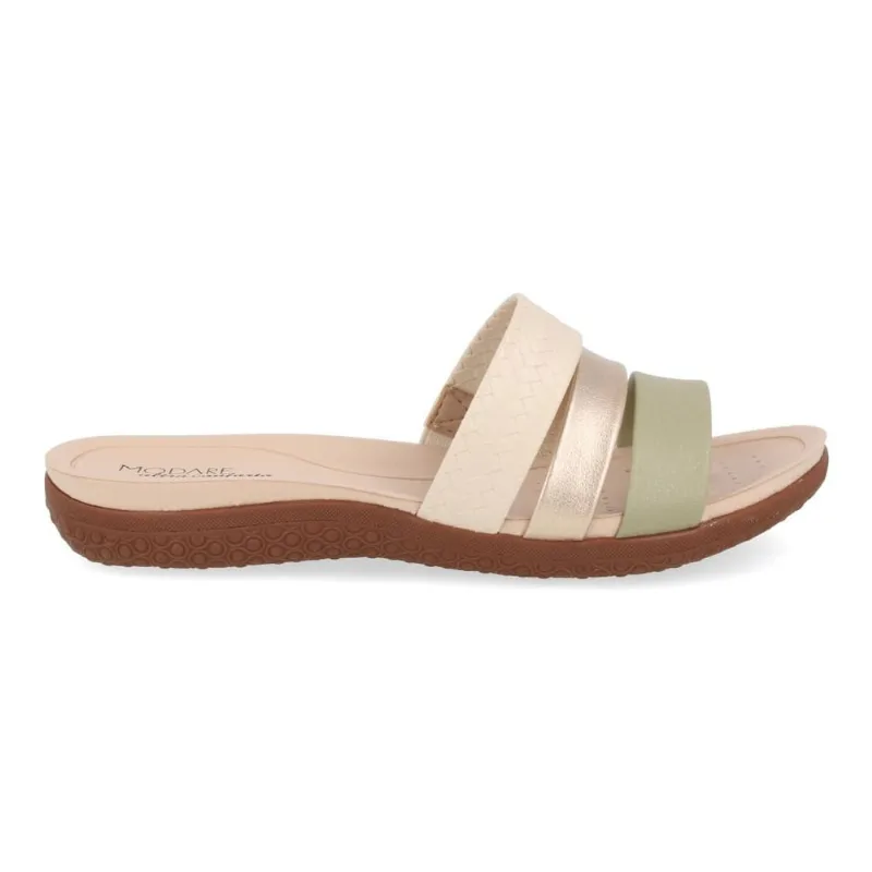 Tamanco Modare Conforto Feminino Sintético Creme CREME/VERDE/DOURADO - 35