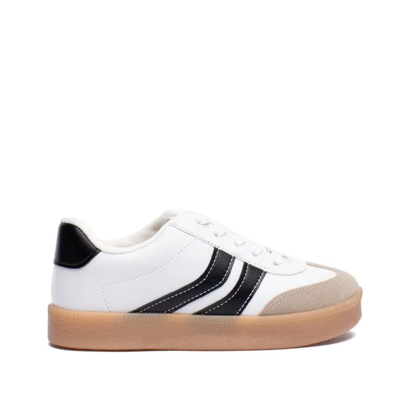 Tênis Infantil Molekinha Casual Napa Camurça Branco/Preto - 34