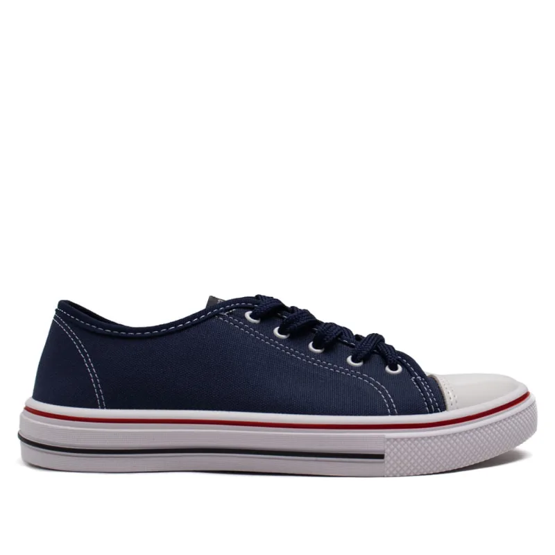 Tênis Feminino Moleca Sider em Lona Marinho/Branco - 36