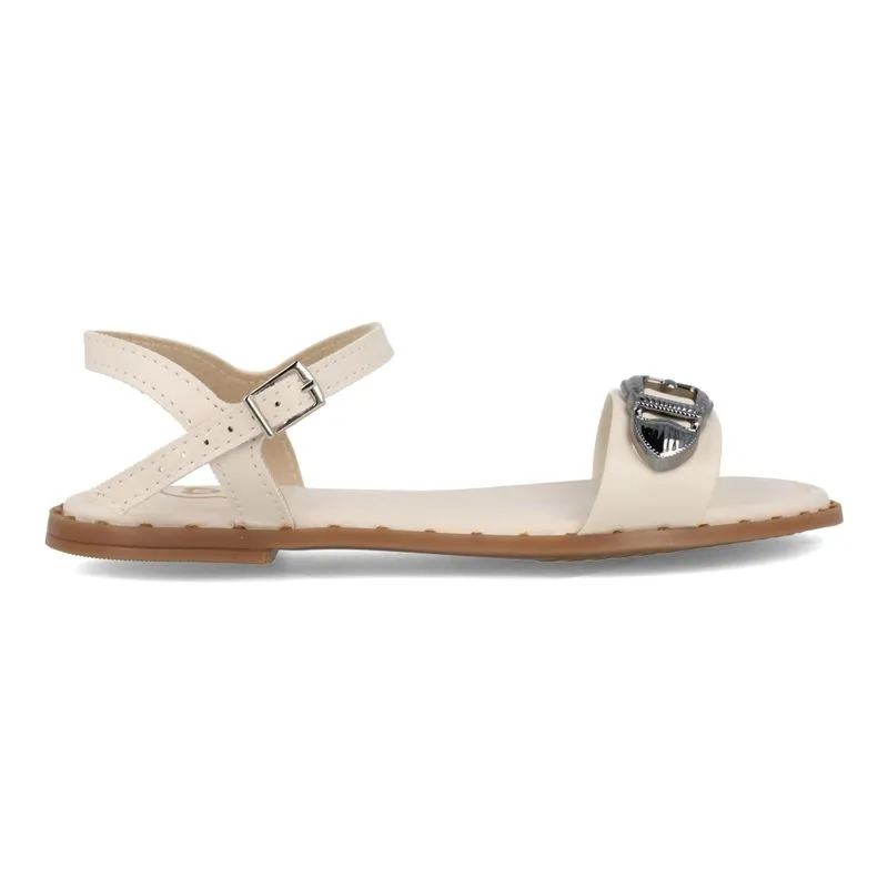 Sandália Rasteira Molekinha Turim Infantil Branco Off BRANCO OFF - 31