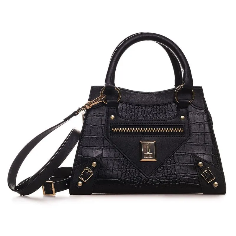 Bolsa Vizzano Crôco Feminina Preta UNICO