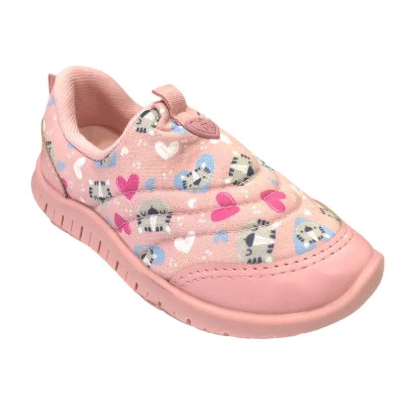 Tênis Infantil Fem Molekinha Love Tigre Rosa Napa 2736.100 18 / Rosa
