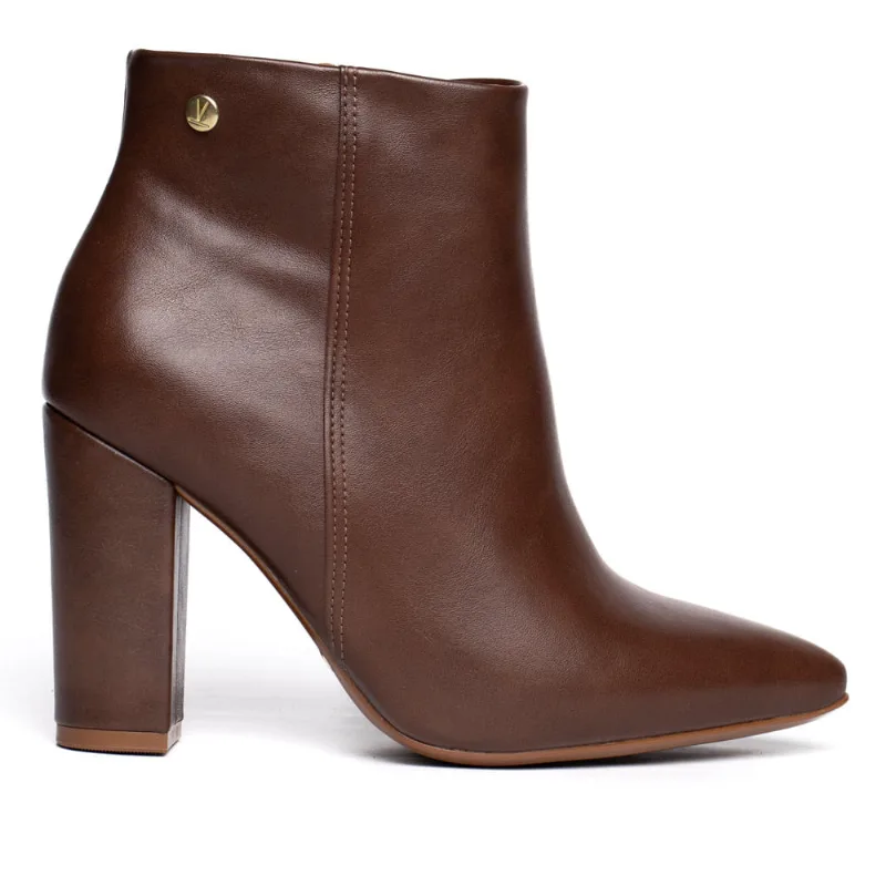 Bota Feminina Vizzano Cano Curto Bico Fino Marrom - 38