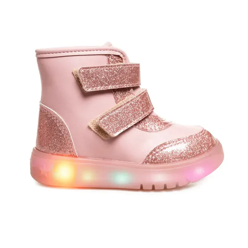 Bota Cano Alto Molekinha Led Infantil Rosa ROSA - 23