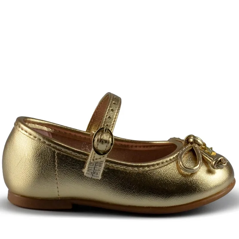 Sapatilha Infantil Molekinha Feminina 2106.1065 14710 MET DOURADO 21