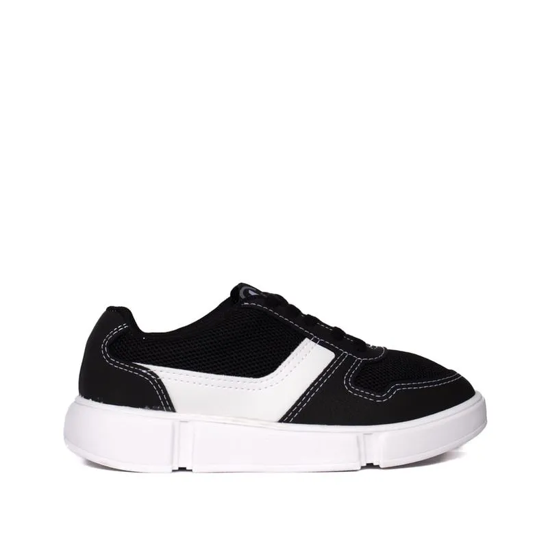 Tênis Infantil Molekinho Napa e Mesh Preto/Branco - 33
