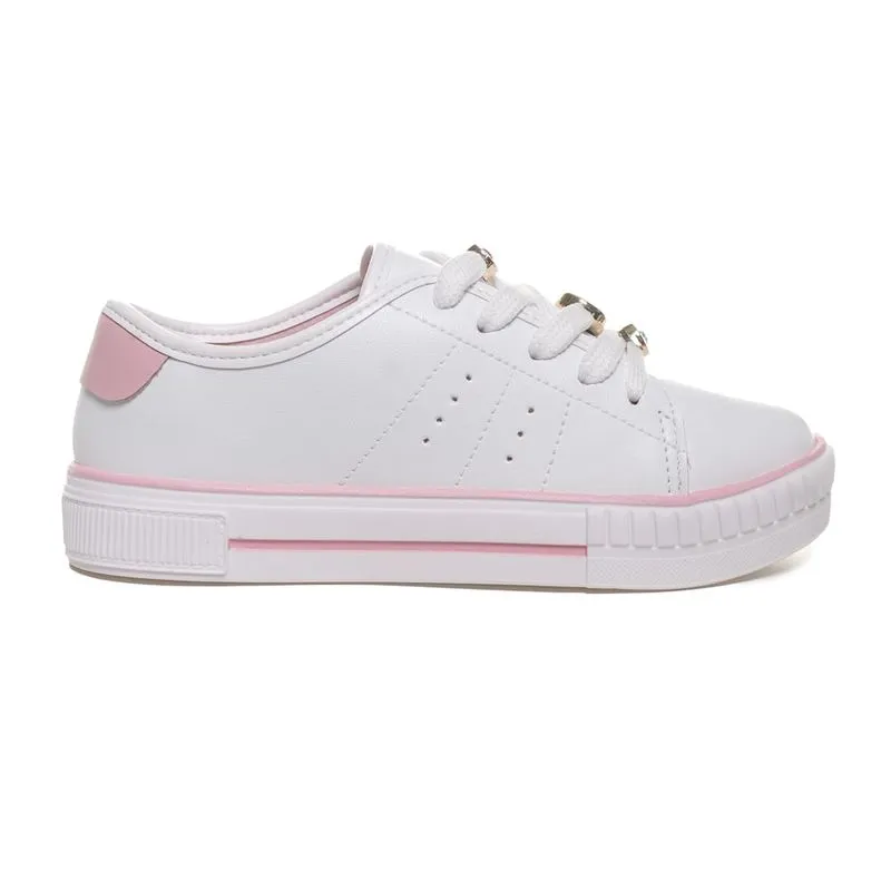 Tênis Molekinha Infantil Branco BRANCO/ROSA - 36