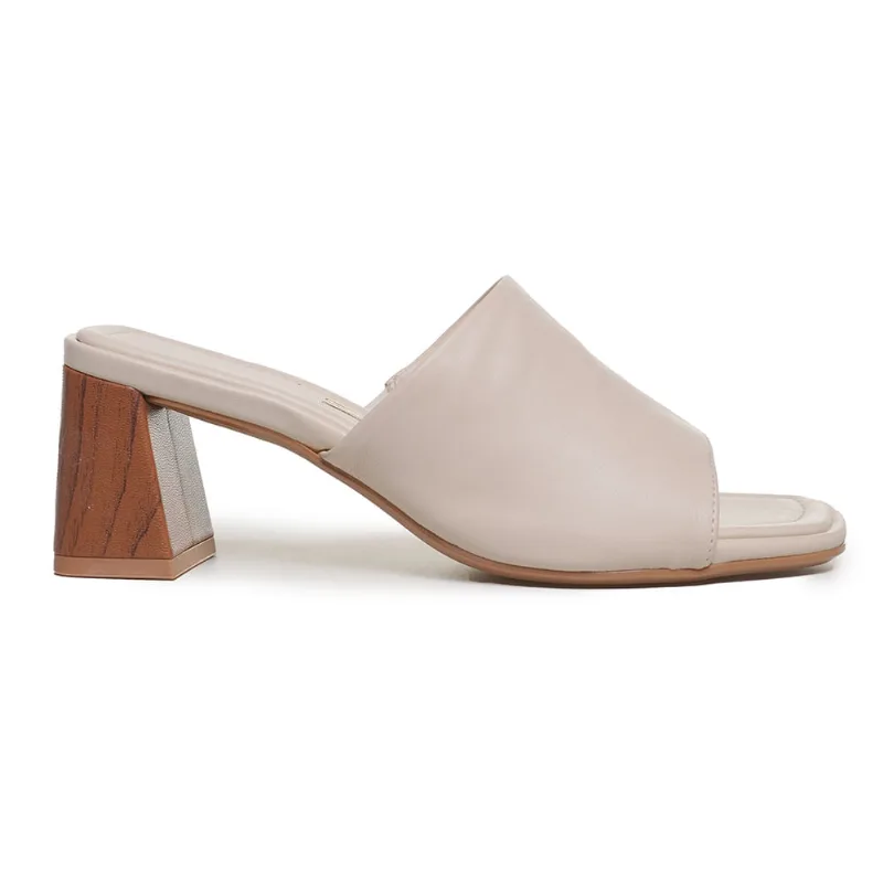 Tamanco Vizzano Salto Amadeirado Feminino Creme Creme - 37