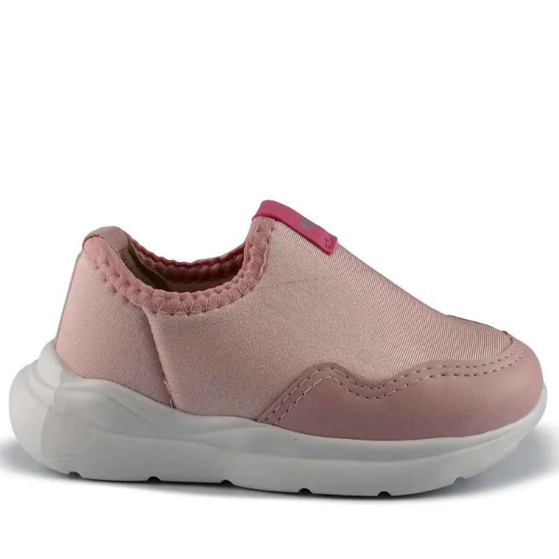 Tênis Infantil Molekinha Feminino Slip On 2738.100 24775 LYCRA PRETO 19