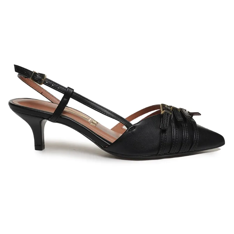 Scarpin Vizzano Salto Baixo Feminino Preto Preto - 36
