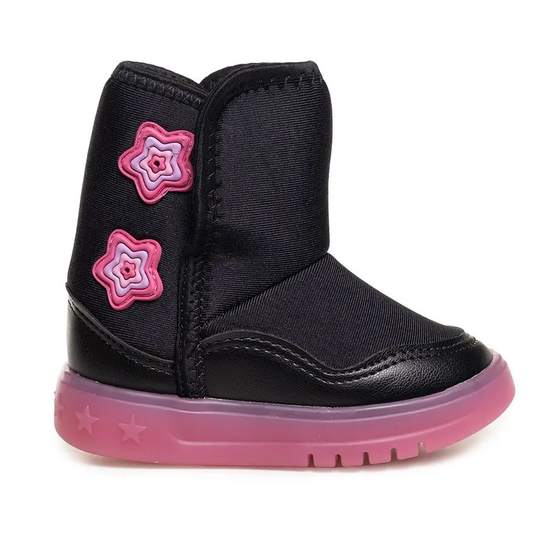Bota Cano Alto Molekinha Star Infantil Preta PRETO - 23