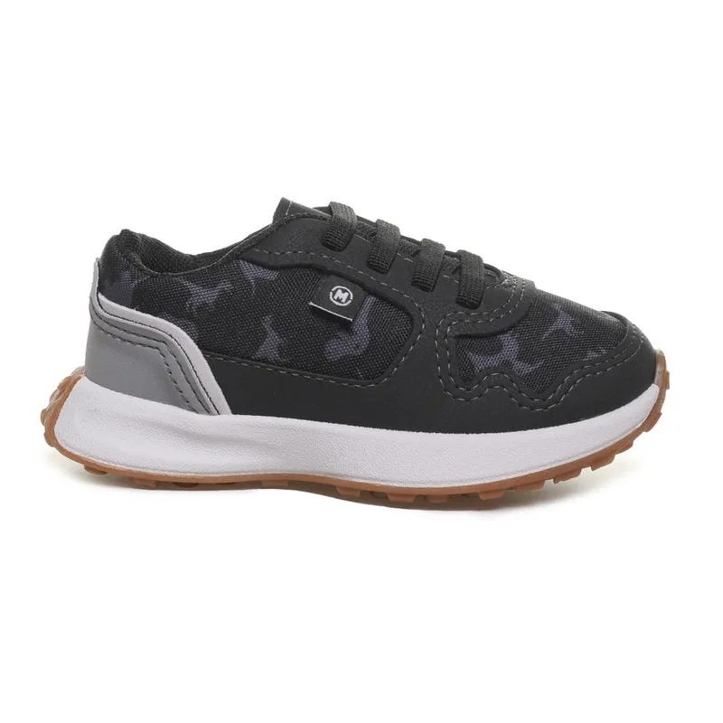 Tênis Casual Molekinho Dinossauro Infantil Preto PRETO/GRAFITE/CINZA/BRANCO - 24
