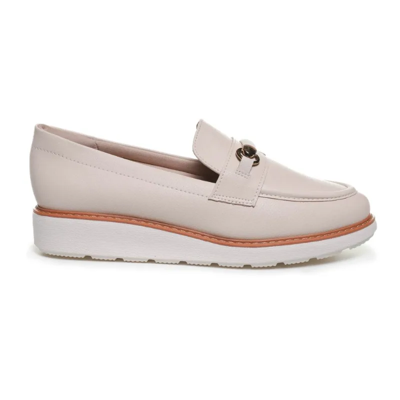 Modare Mocassim Básico Feminino Creme 38