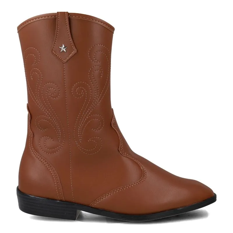 Bota Texana Molekinha Marrom Avelã Infantil 33