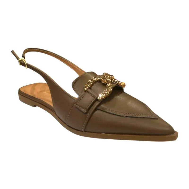 Sapatilha Fem Vizzano Slingback Aplicação Marrom 1449.103 37 / Marrom