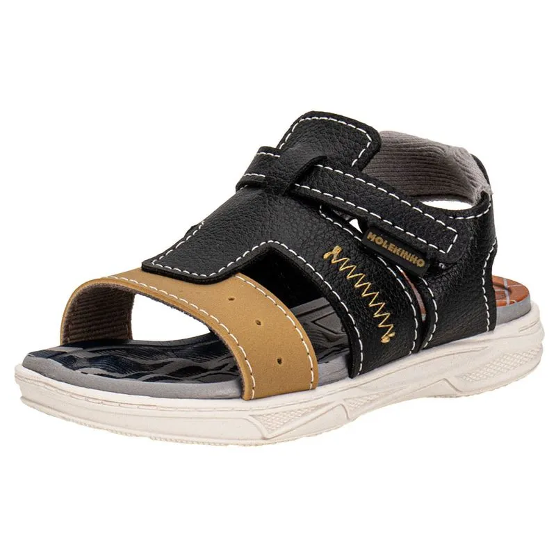 Papete Infantil Masculina Molekinho 2140759 PRETO/BEGE 24