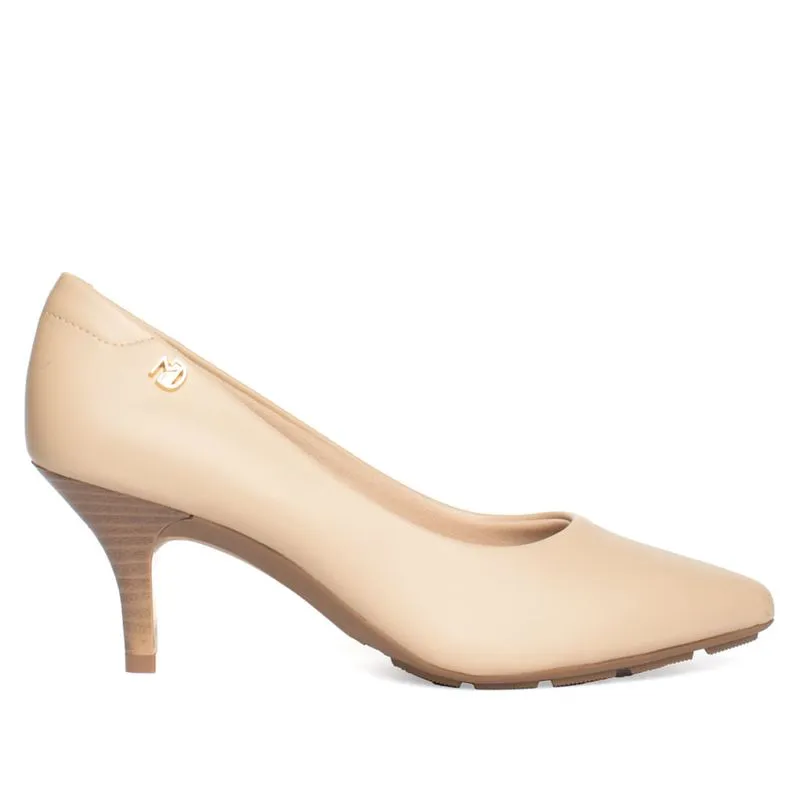 Scarpin Feminino Modare Napa Salto Baixo Bege Claro - 38