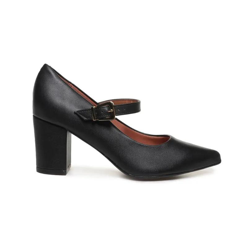 Sapato Vizzano Scarpin Pelica Bico Fino Preto 37