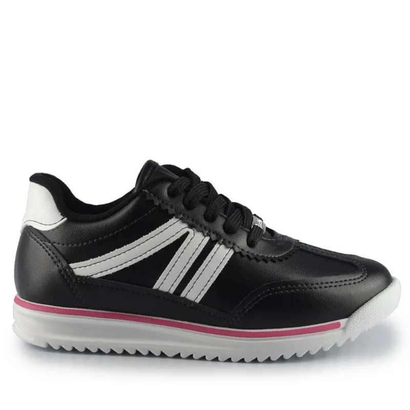 Tênis Infantil Molekinha Feminino 2583.203 9569 NAPA PTO/BCO 28