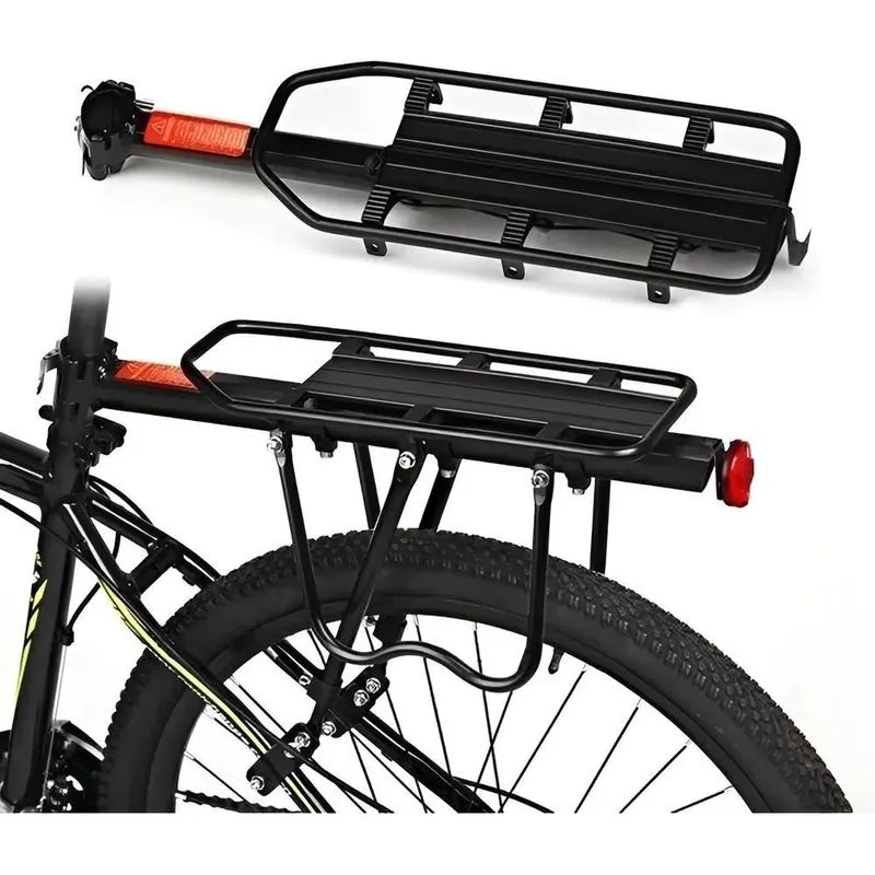 Bagageiro Alforge Traseiro Bike Com Disco Regulável 26 Á 29