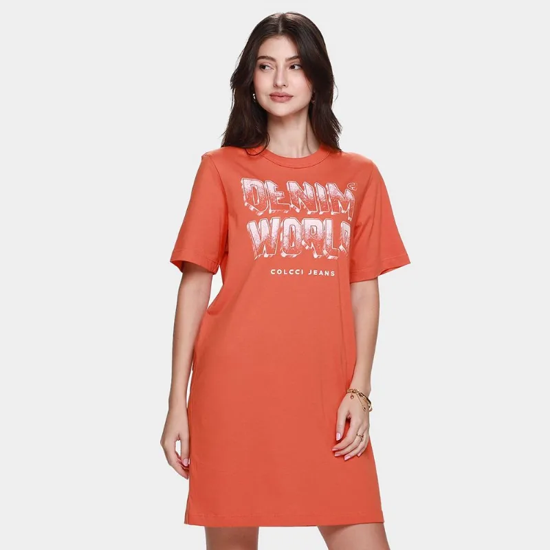 Vestido Colcci Casual Feminino - Feminino - Laranja