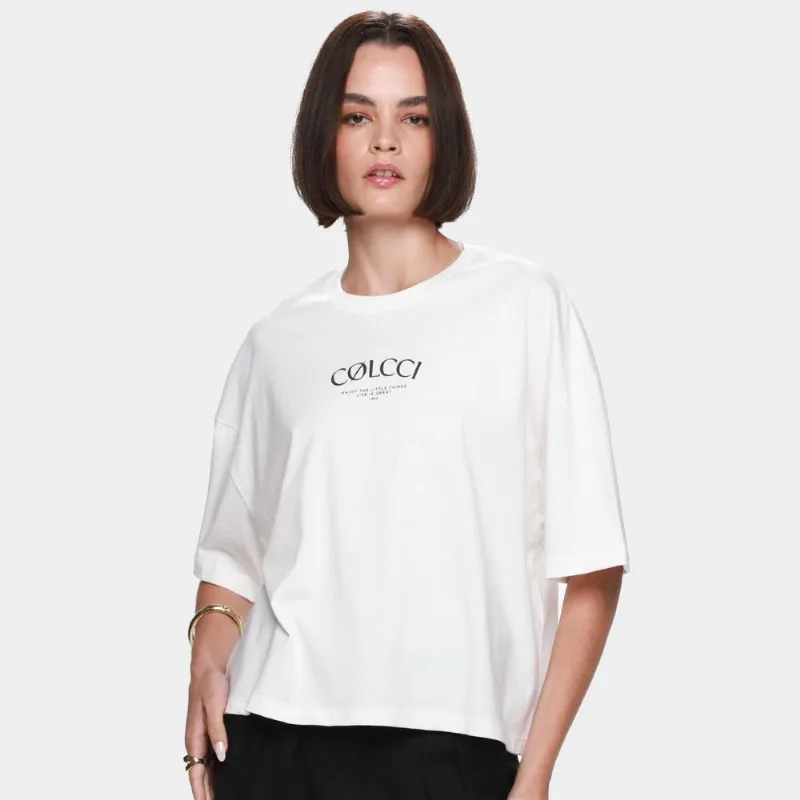 Camiseta Colcci 1986 Feminina - Feminino - Off White