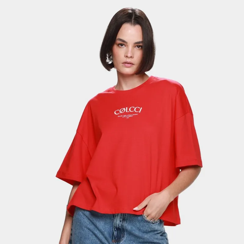 Camiseta Colcci 1986 Feminina - Feminino - Vermelho