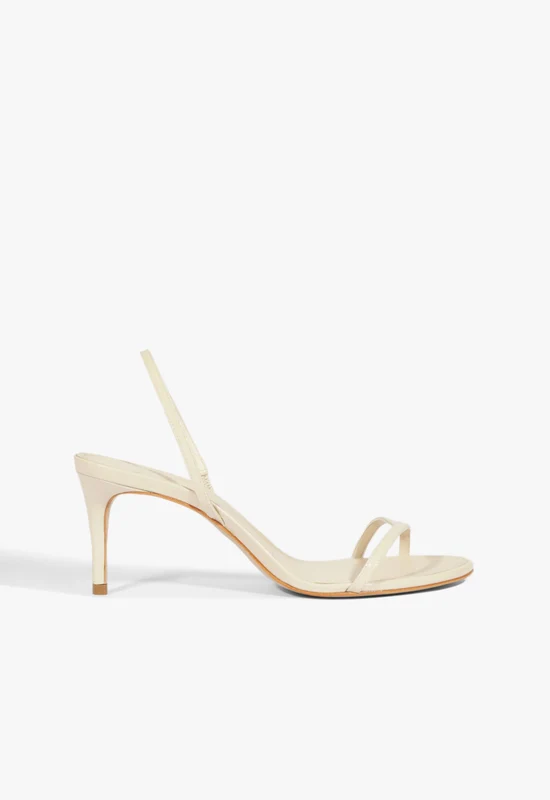 Diana Patent Stiletto Sandal 5 / Beige / Patent