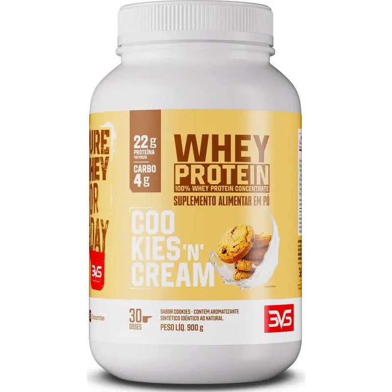 100% Whey Protein Concentrado 900g Sabor: Cookies And Cream