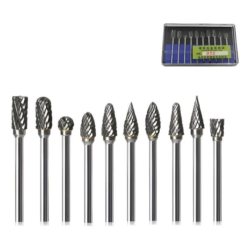 10 Fresa Lima Rotativa Metal Duro Escarear Madeira Aço Ferro