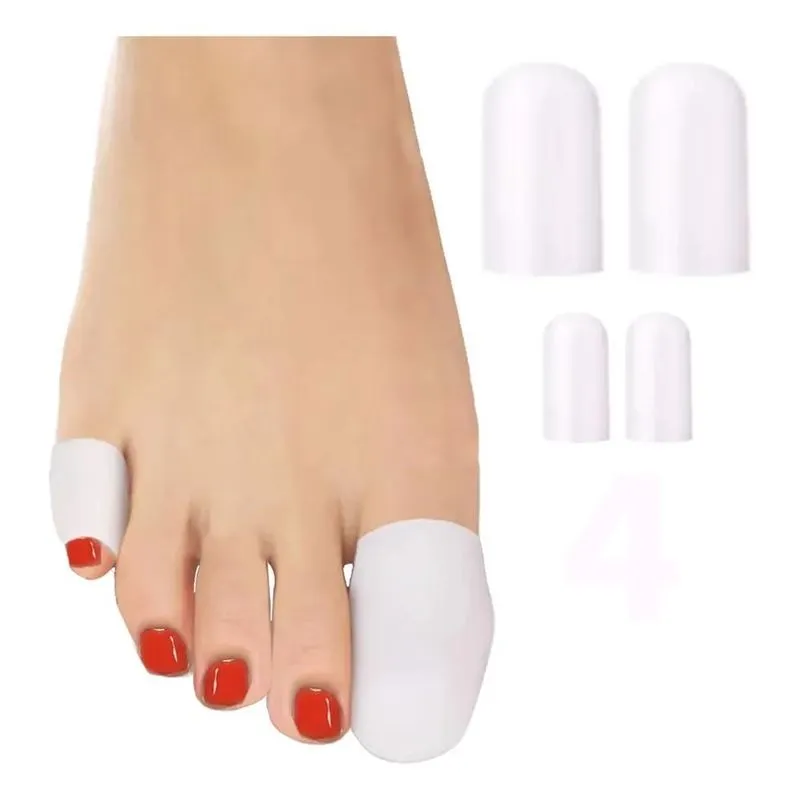5x 4 Protetor Dedos Dos Pés Silicone Anti Calos Atritos Bolh